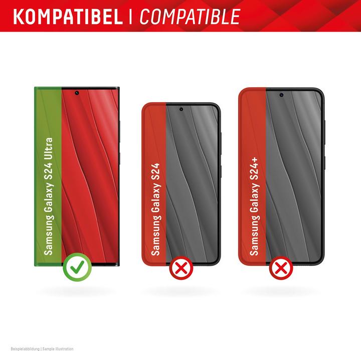 Actual product image Displex Real Glass, Full Cover Panzerglas (1 Piece, Samsung Galaxy S24 Ultra)