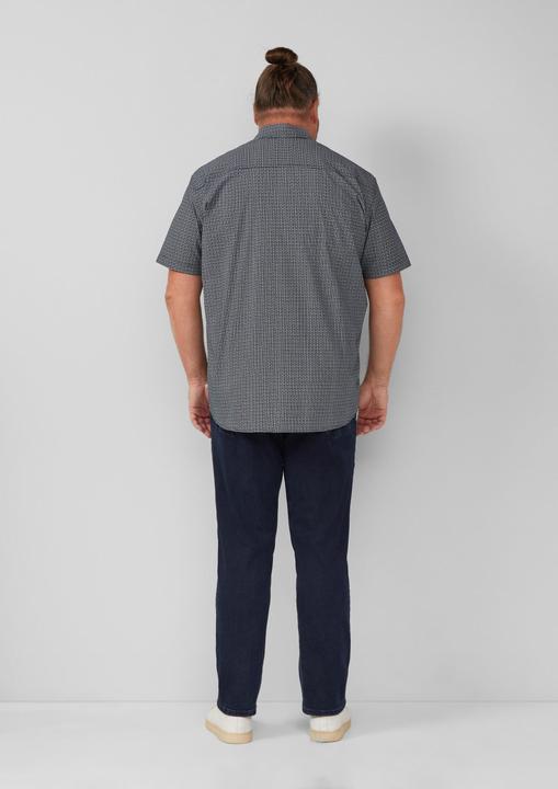 Immagine prodotto s.Oliver Hemd Regular Fit: Gemustertes Kurzarmhemd aus Baumwolle mit Button-Down-Kragen (4XL)