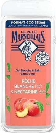 Produktbild Le Petit Marseillais Extra Gentle Bath and Shower Gel White Peach and Nectarine Organic 650ml (650 ml)