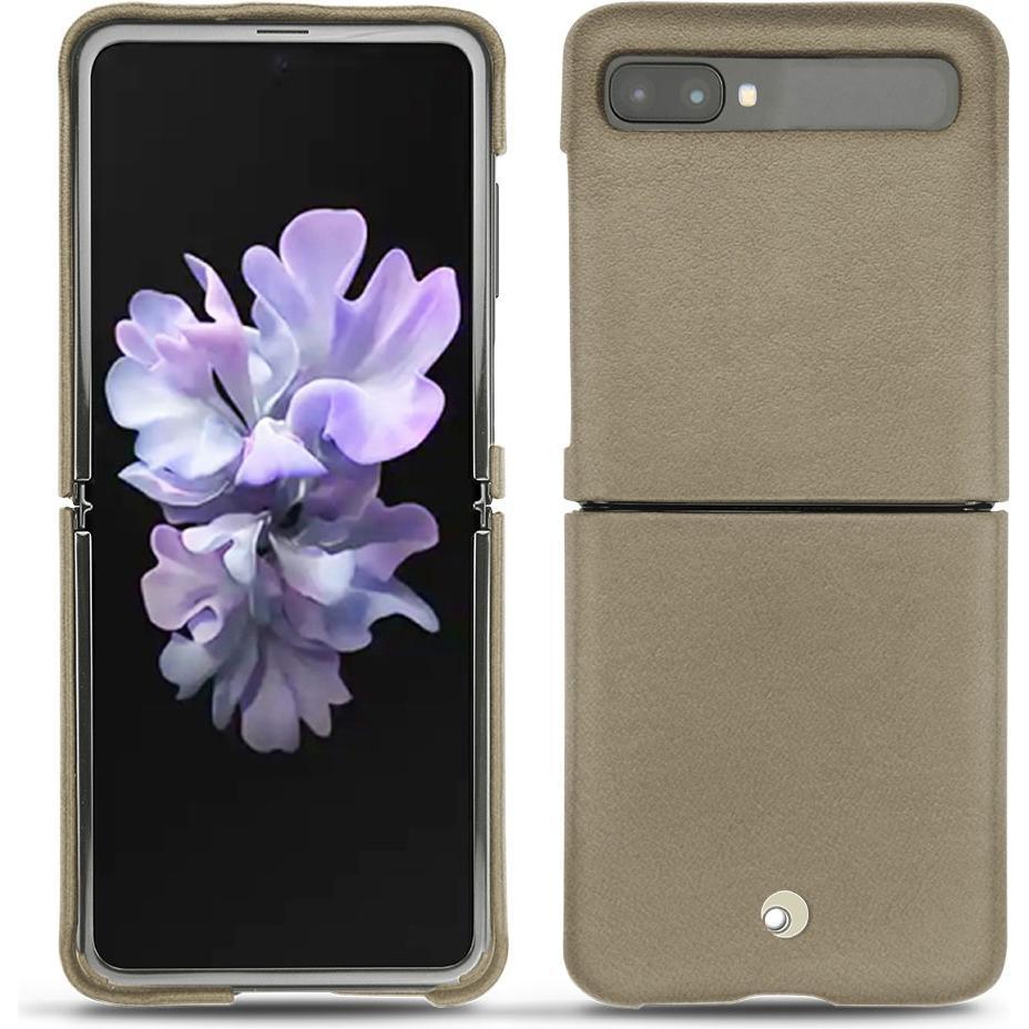 Noreve Lederschutzhülle (Samsung Galaxy Z Flip), Smartphone Hülle, Beige