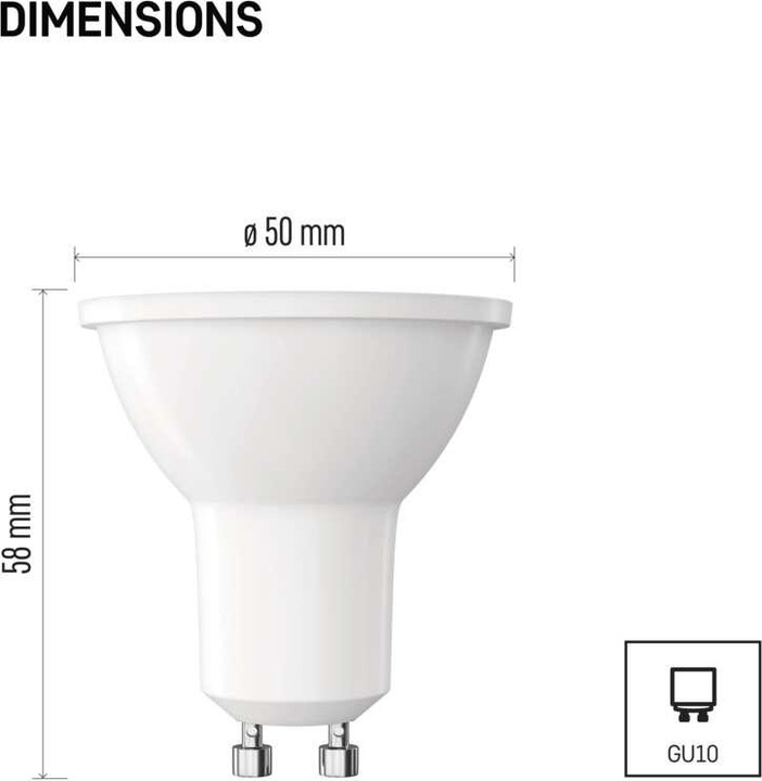 Produktbild Emos LED Lampe Classic (GU10, 4 W, 450 lm, 1 x, E)