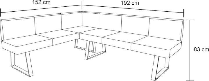Produktbild HTI-Living Eckbank Links Vemal (192 cm)