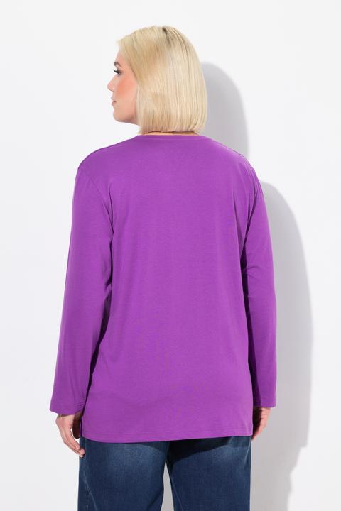 Produktbild Ulla Popken Shirt, V-Ausschnitt, Relaxed, Langarm (60)