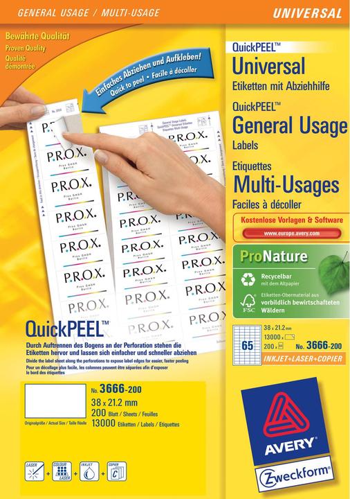 Image du produit Avery Étiquettes universelles