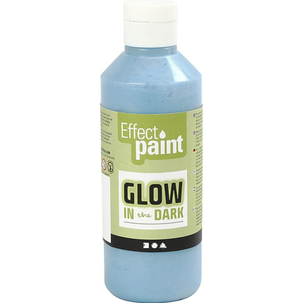 Thumbnail - Creativ Company, Künstlerfarbe + Bastelfarbe, Leuchtfarbe hellblau (Fluoreszierend Hellblau, 250 ml)