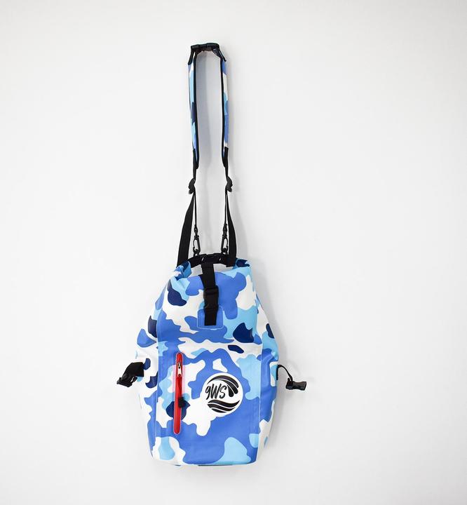Actual product image 9WS Sac à dos étanche de 25l bleu camouflage