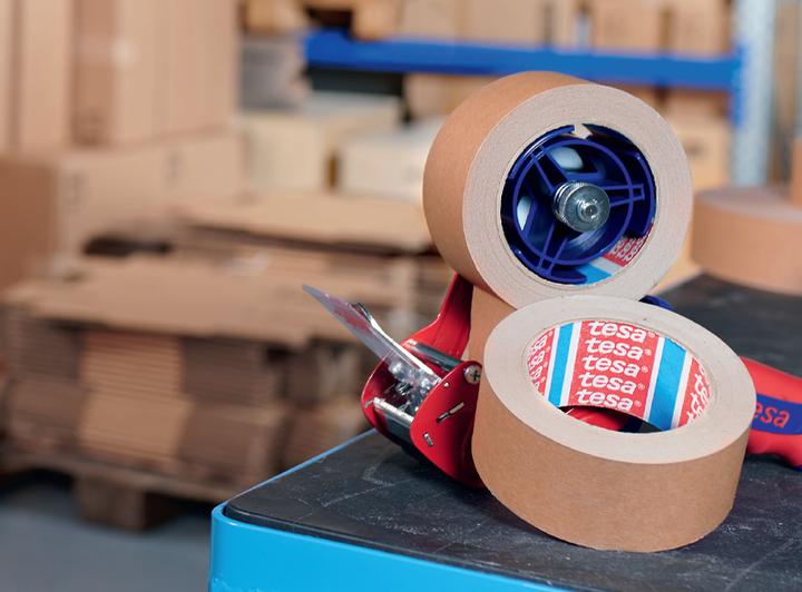Actual product image tesa Packaging tape Papier pack® 4713 chamois Length 50 m Width 75 mm (75 mm)
