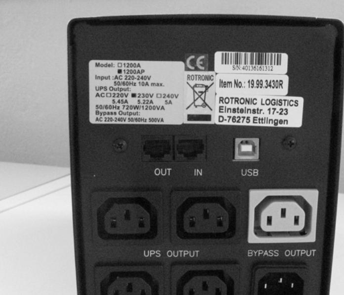 Actual product image Value Ups 1200 (1200 VA, 720 W, Line-interactive UPS)