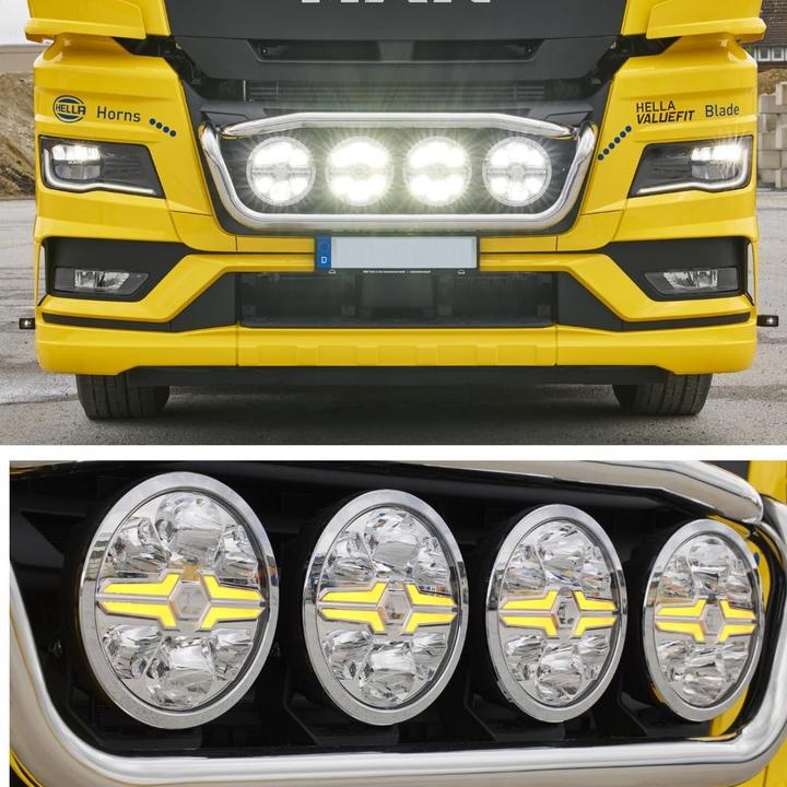 Produktbild Hella Runde LED-Verstraler mit Chromgehäuse und ECE-Zulassung