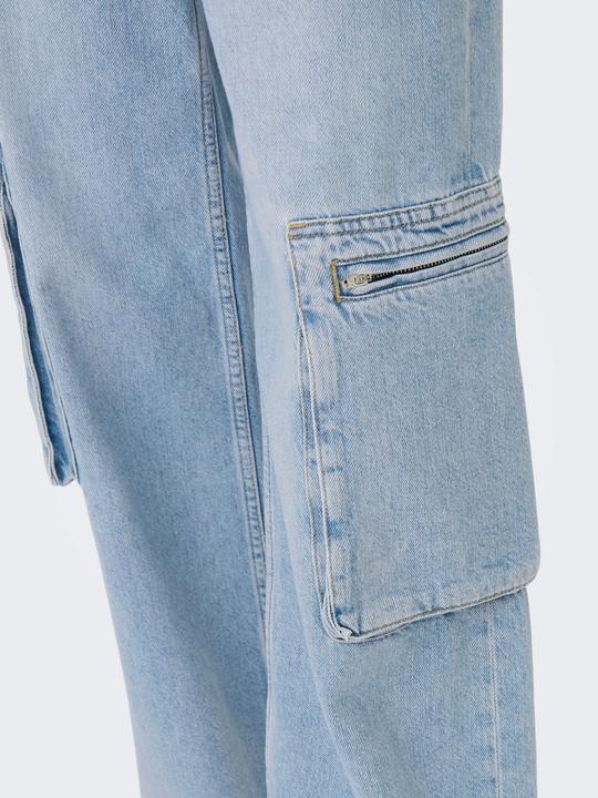 Actual product image Only ONLHOPE EX HW WIDE CARGO DNM CRO Loose Fit Jeans (W31/L32)
