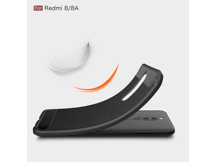 Produktbild Screenguard Xiaomi Redmi 8 Hülle Carbon Brushed Soft TPU (Xiaomi Redmi 8)