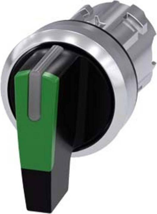 Actual product image Siemens Toggle switch 3stuf bel.b gn rectangular 3SU1052-2CL40-0AA0