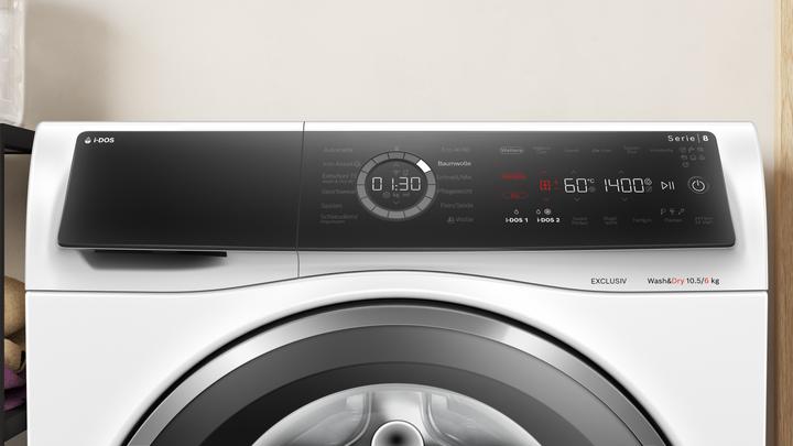 Image du produit Bosch Hausgeräte Bosch Série 8, Lave-linge séchant, 10.5/6 kg, 1400 rpm, WNC254A90