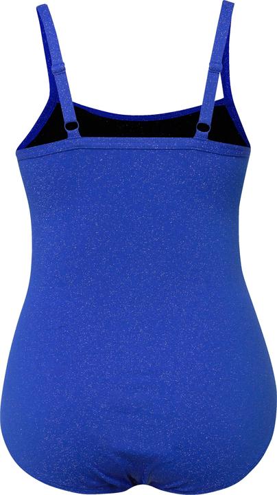 Image du produit Ulla Popken Maillot de bain texturé scintillant style cache-coeur, bonnets souples, matière recyclée (56)