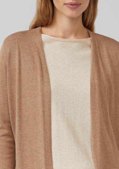 Produktbild s.Oliver Strickjacke Feinstrickjacke mit Rollkante am Saum (40)