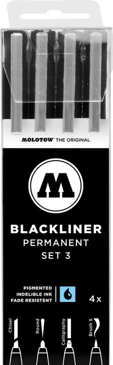 Immagine prodotto Molotow Blackliner Permanent Set 3 largo 4 pezzi (Nero, 1 x)