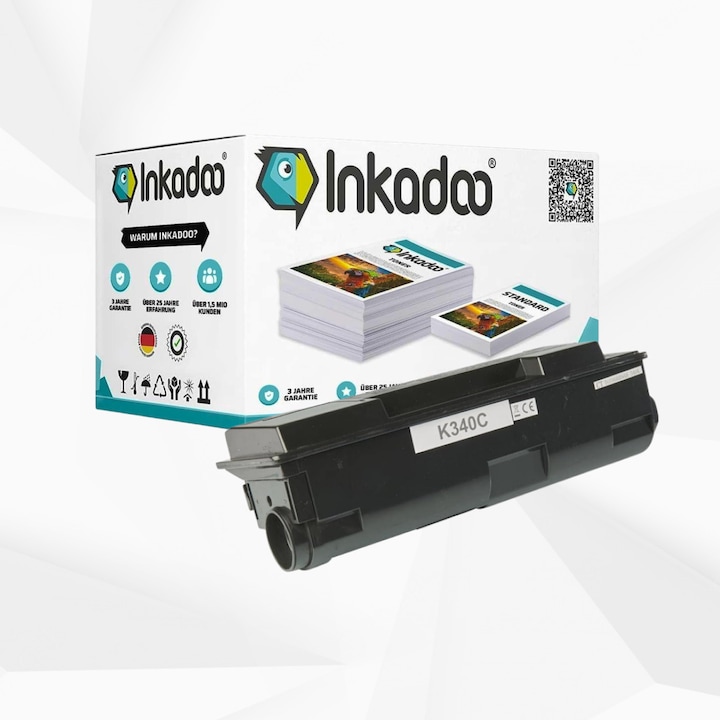 Actual product image Inkadoo Toner compatible to Kyocera/Mita 1T02J00EU0 / TK-340 Toner, black Black (FC)
