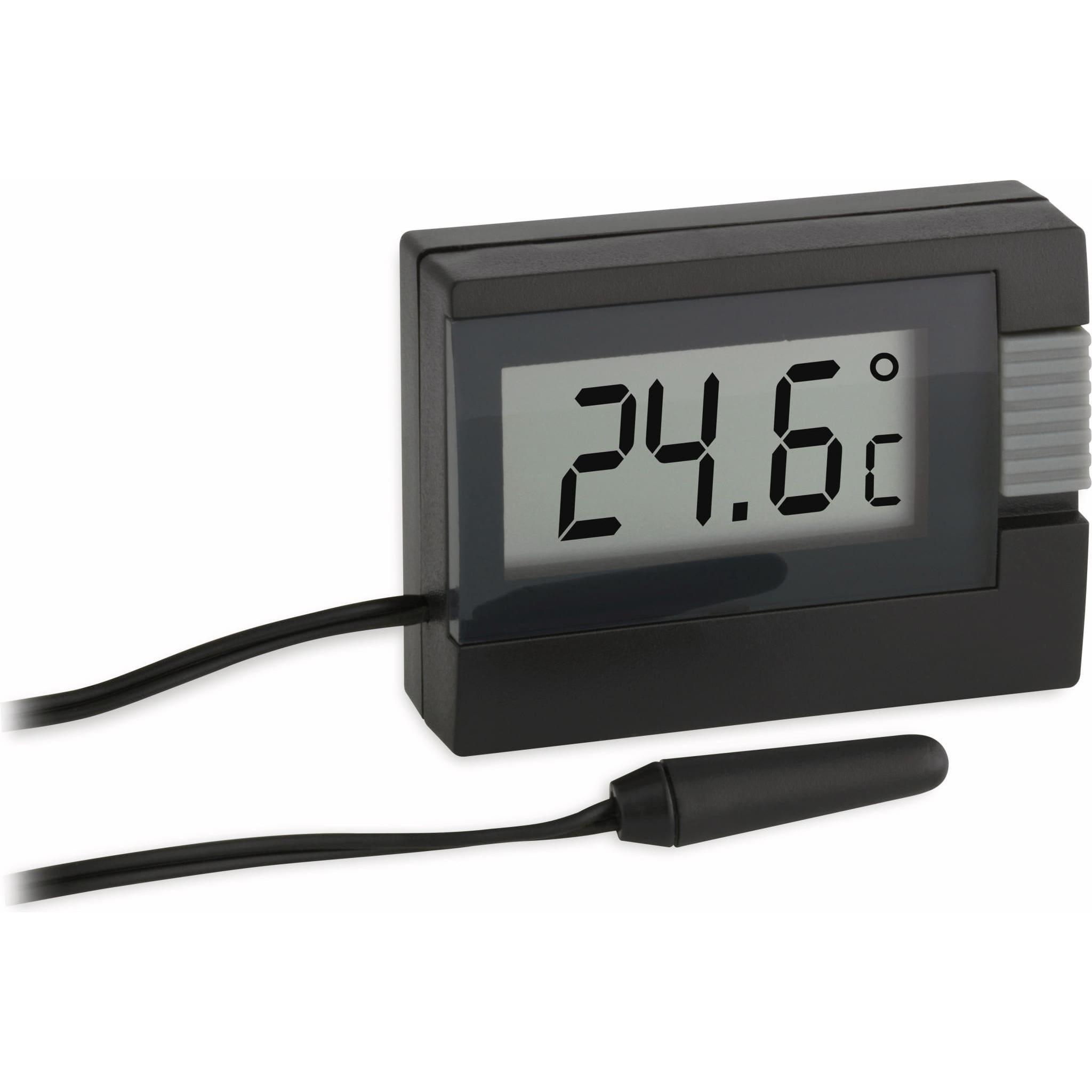 TFA Digitales Thermometer, Thermometer + Hygrometer, Schwarz