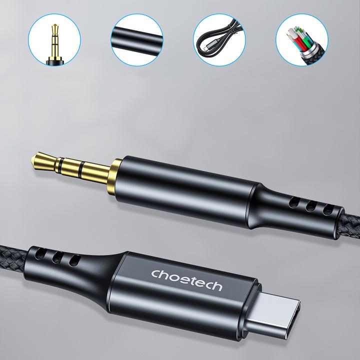 Immagine prodotto Choetech USB C — Jack da 3,5 mm (2 m, Connettore da 3,5 mm (AUX), USB)
