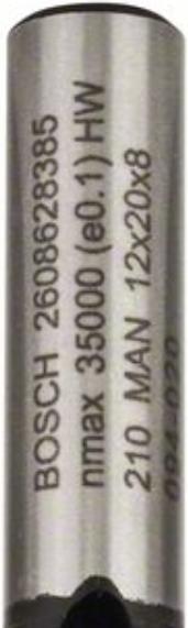 Produktbild Bosch Professional Zubehör Nutfräser, 8 mm, D1 12 mm, L 19,6 mm, G 51 mm. Für Handfräsen