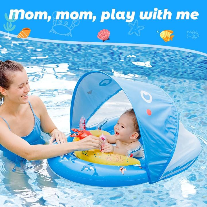 Immagine prodotto Activity Board Anello da nuoto per bambini con tettuccio parasole UPF50+ e gioco