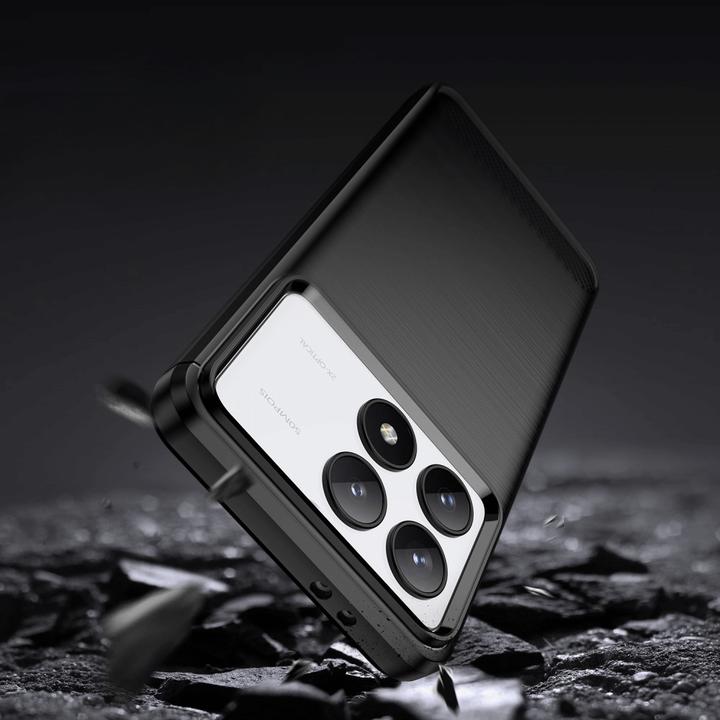 Actual product image Cover-Discount Xiaomi Poco F6 Pro - Metal Carbon Look Cover (Xiaomi Poco F6 Pro)