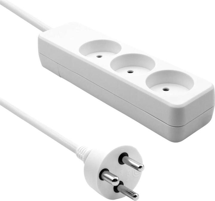 Actual product image ProXtend Danish Power Strip 3-way 6M White (3x, CEE 7/3, 6 m)