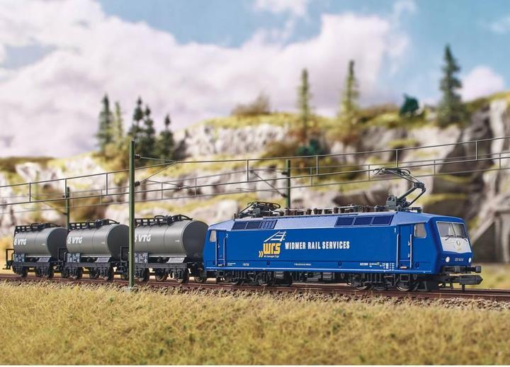 Produktbild MiniTrix Digital-Startpackung Güterzug mit Baureihe 120 der WRS (Spur N)