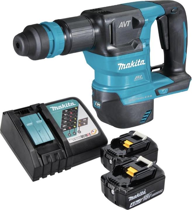 Actual product image Makita DHK 180 RM Battery chisel hammer 18 V 3.1 J SDS Plus Brushless + 2x battery 4.0 Ah + charger (Rechargeable battery operated, 18 V)