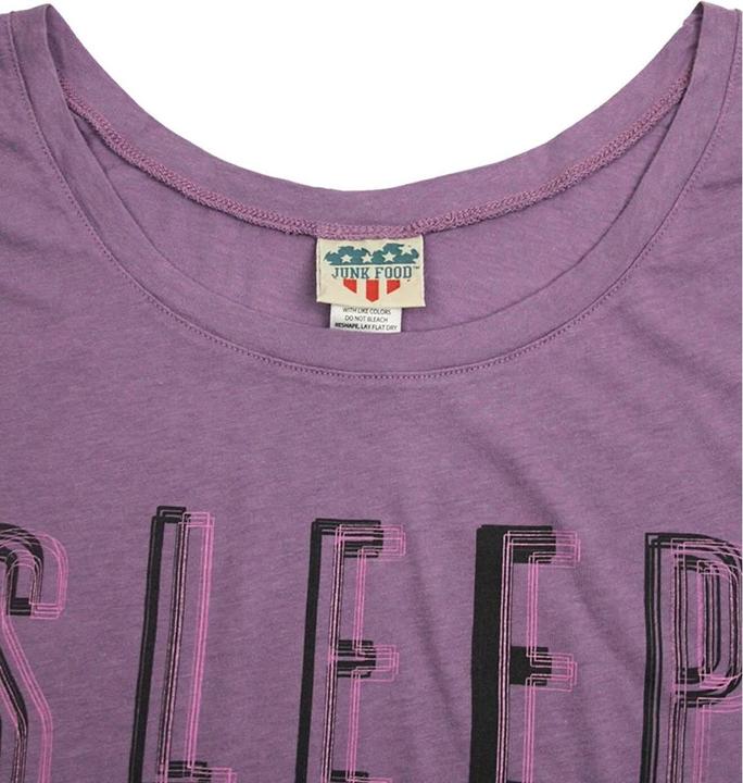 Actual product image Junk Food Womens/Ladies Sleep All Day Rock All Night Oversized Top (M)