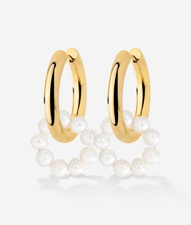 Luamaya Pearly Donut Hoop Set (316L stainless steel)