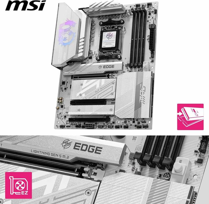 Productafbeelding MSI MPG B850 EDGE TI WIFI (AM5, AMD B850, ATX)