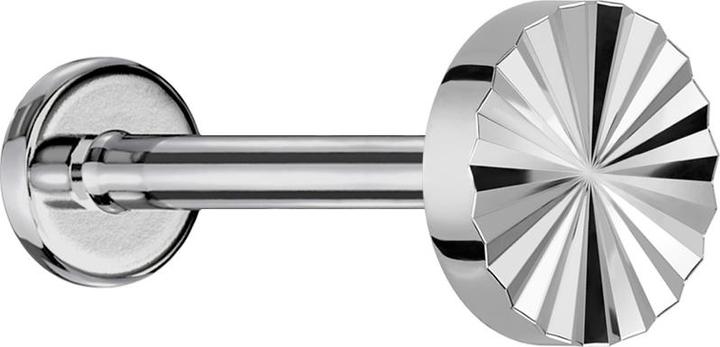 Immagine prodotto Star Piercing Micro labret filo interno argento disco taglio diamante argento (Titanio, senza ottone)