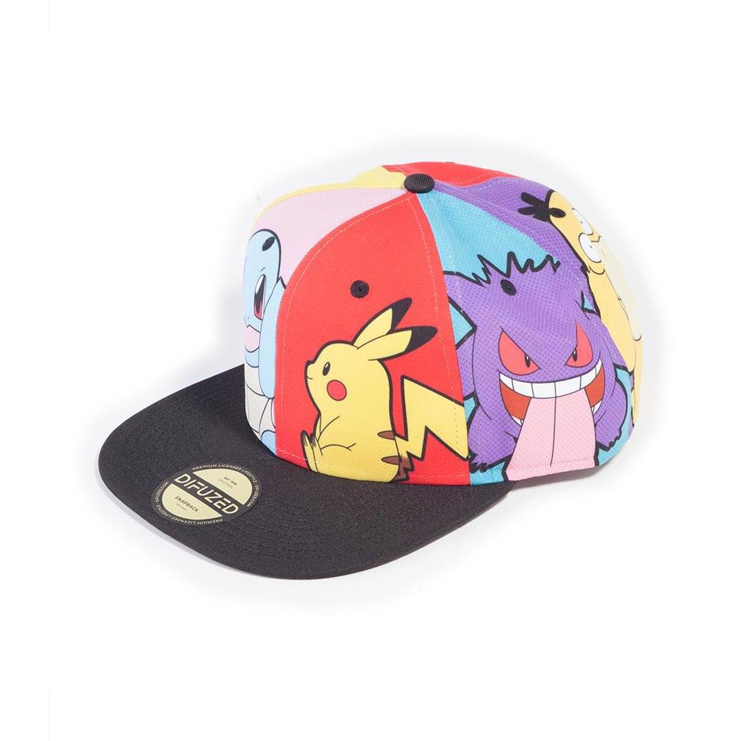 Thumbnail - Pokémon, Herren, Cap, Multi Pop Art Snapback Cap, Mehrfarbig, (One Size)
