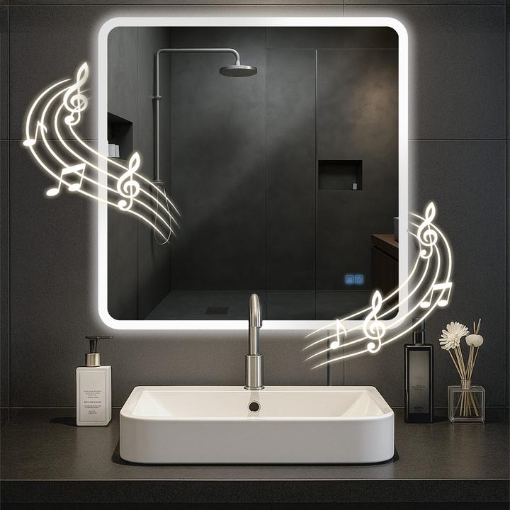 CLP Bathroom mirror Jericho Bluetooth speaker Anti-fog LED lighting dimmable