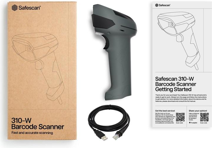 Produktbild Safescan Barcode Scanner 310-W, 1D- und 2D-Barcodes 5-30cm (1D-Barcodes, 2D-Barcodes)