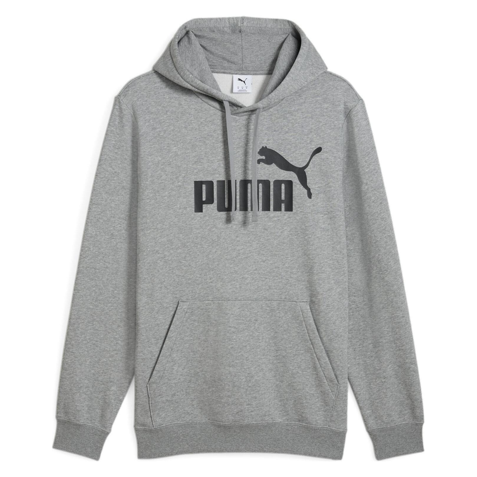 Puma, Herren, Pullover, Ess No. 1 Logo Hoodie Fl, Grau, (Xxl)