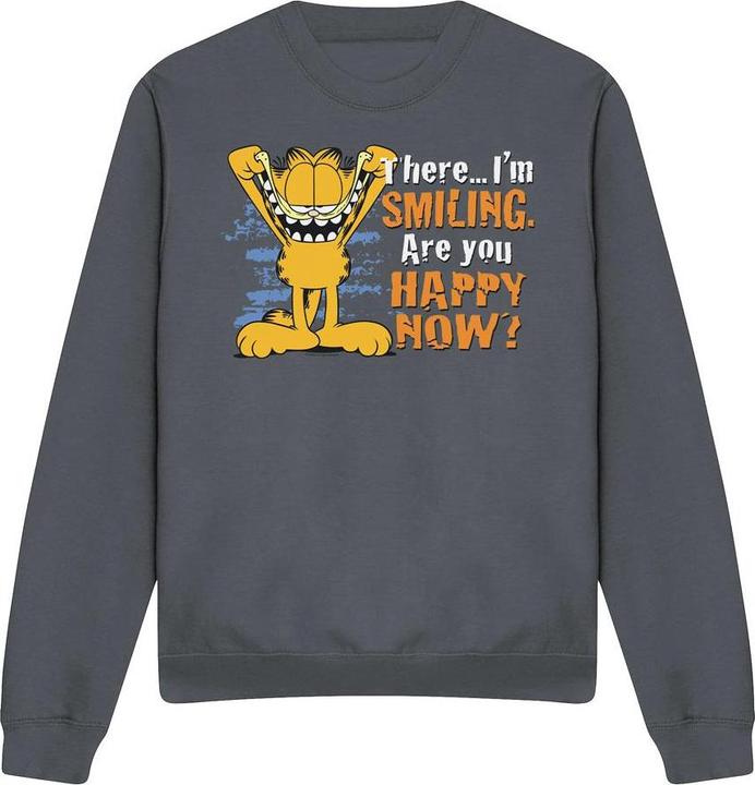 Actual product image Garfield Unisex Adult Smiling Sweatshirt (L)
