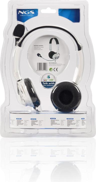 Immagine prodotto NGS MSX6 Pro Cuffie ad archetto cablate Chiamate/Musica Bianco (Cablato)