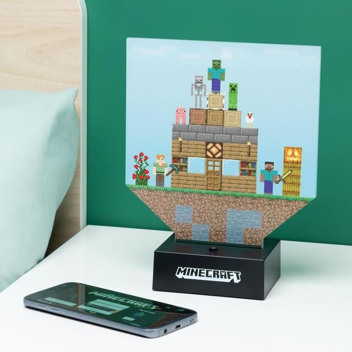Actual product image Paladone Products Minecraft Build a Level lamp and 140 stickers