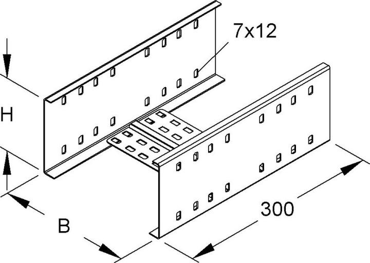 Actual product image Niedax NIE RVV 110.300 F bumper connector three-part 111x300m