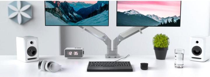 Actual product image Icy Box KeySonic Mini Keyboard, smart touchpad, USB, Black (US, Cable)