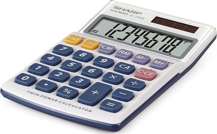 Image du produit Sharp EL-250S - Calculatrice de poche - 8 chiffres - panneau solaire (Piles)