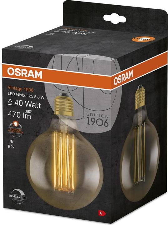 Produktbild Osram Vintage 1906 (E27, 5.80 W, 470 lm, 1 x, G)