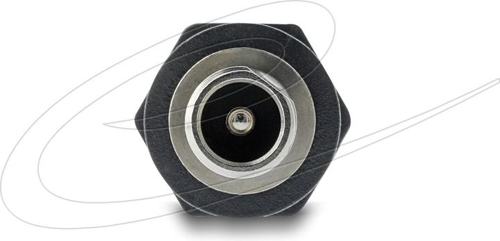 Produktbild Delock Hohlstecker Adapter DC 5,5 x 2,1 mm Buchse auf Buchse mit Gewinde gewinkelt 90Â° (DC-Stecker)