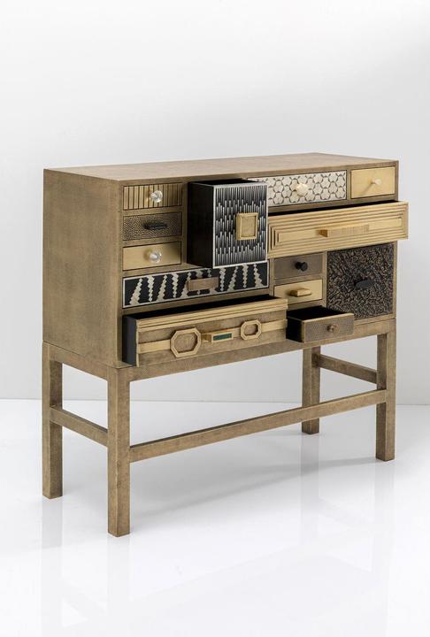 Kare Design Cassettone Chalet Gold 13 cassetti (110 x 105 cm)