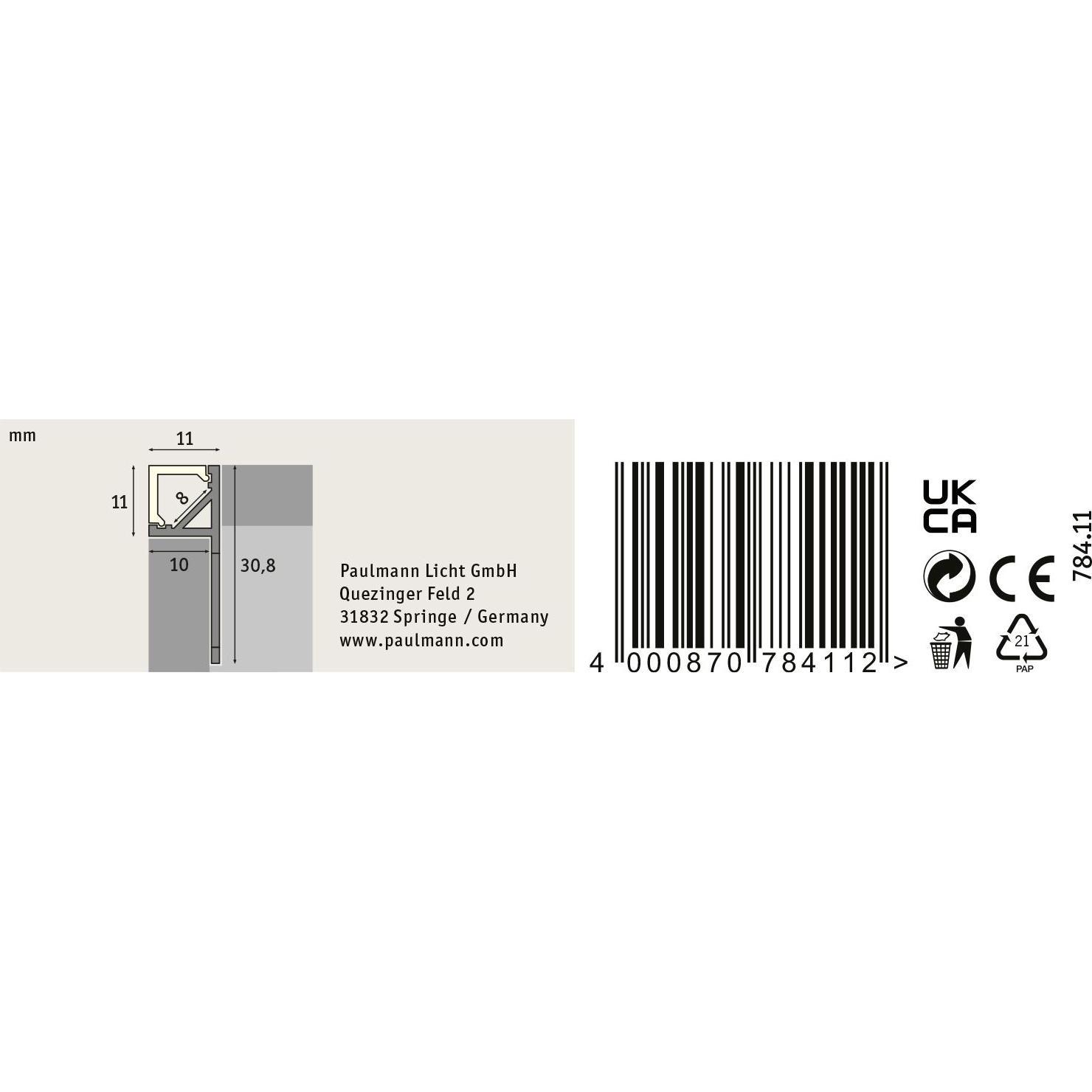 Thumbnail - Paulmann, Zubehör Beleuchtung, LumiTiles Profil Frame