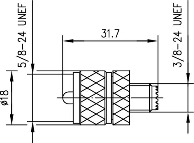 Actual product image Telegärtner Coax adapter UHF connector (Hitch)