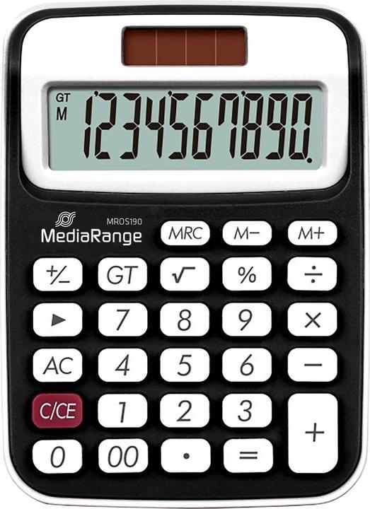 Image du produit MediaRange Calculatrice de poche 10 pcs. Écran LC Solaire/Bat. sw/we (Cellules solaires)