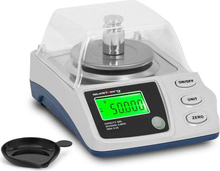 Produktbild Steinberg Digitale Präzisionswaage Feinwaage 0,1 - 60 g Genauigkeit 0,005 g Ø 68 cm